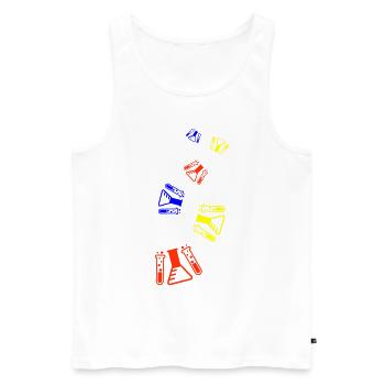 Chimistes éprouvettes - Débardeur bio Premium Homme - blanc - Devant - Michal (187cm)