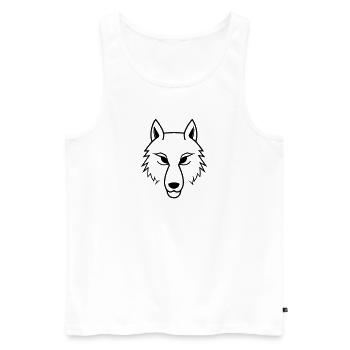 Loup - Débardeur bio Premium Homme - blanc - Devant - Michal (187cm)