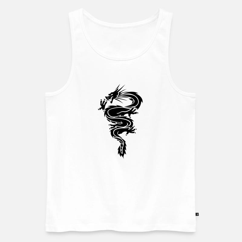 Dragon - Männer Premium Bio Tank Top - Weiß