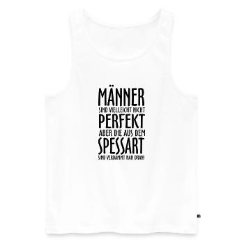 Männer aus dem Spessart - Männer Premium Bio Tank Top - Weiß - Vorne - AI Model Male 178 light (178cm)