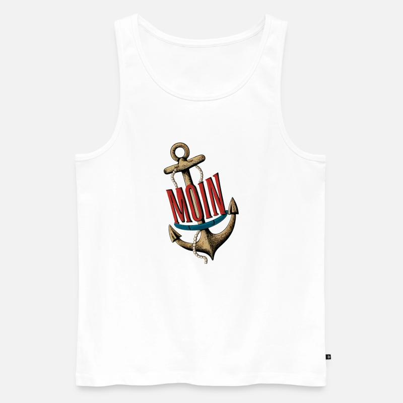 Moin - Männer Premium Bio Tank Top - Weiß