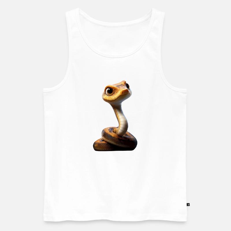 Schlange Python Kobra Klapperschlange Schlangen - Männer Premium Bio Tank Top - Weiß