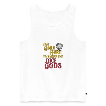 Dice Gods Amuse Me - Men's Premium Organic Tank Top - white - Front - Michal (187cm)