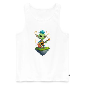 Green Goblin with Guitar - Men's Premium Organic Tank Top - white - Front - Michal (187cm)
