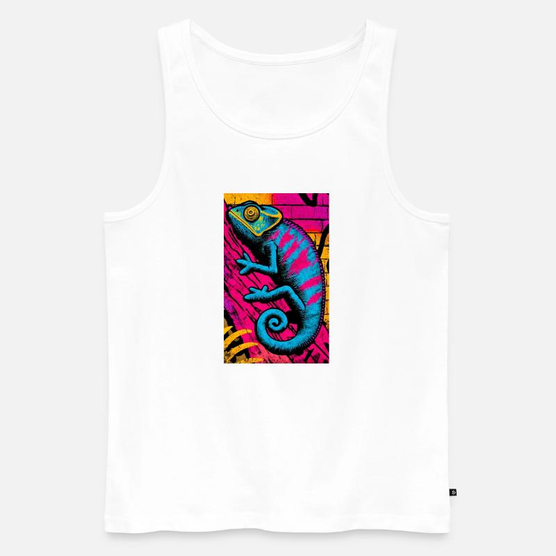 Chamäleon - Männer Premium Bio Tank Top - Weiß