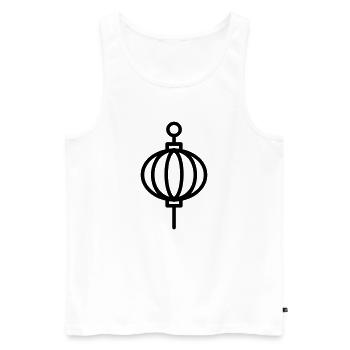Chinese Lantern - Men's Premium Organic Tank Top - white - Front - Michal (187cm)