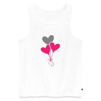 Heart Balloons Love - Men's Premium Organic Tank Top - white - Front - Michal (187cm)