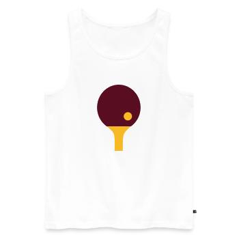 Ping-Pong - Men's Premium Organic Tank Top - white - Front - Michal (187cm)