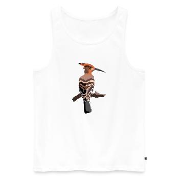 Wiedehopf - Männer Premium Bio Tank Top - Weiß - Vorne - Michal (187cm)