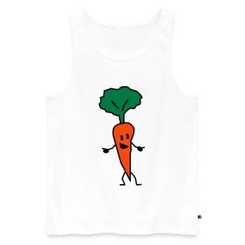 carrot - Männer Premium Bio Tank Top - Weiß - Vorne - Michal (187cm)