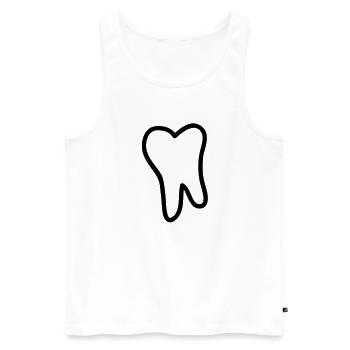 tooth - Débardeur bio Premium Homme - blanc - Devant - AI Model Male 178 light (178cm)