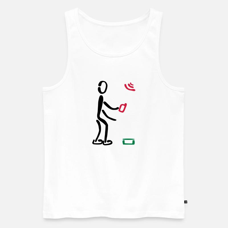 Geocacher Geocaching 3F - Männer Premium Bio Tank Top - Weiß