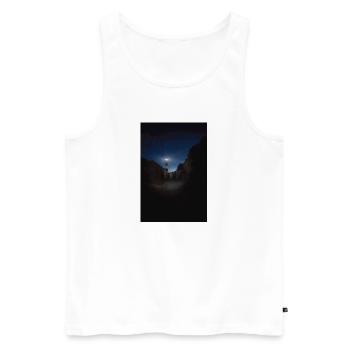 Leuchtturm - Männer Premium Bio Tank Top - Weiß - Vorne - AI Model Male 178 light (178cm)