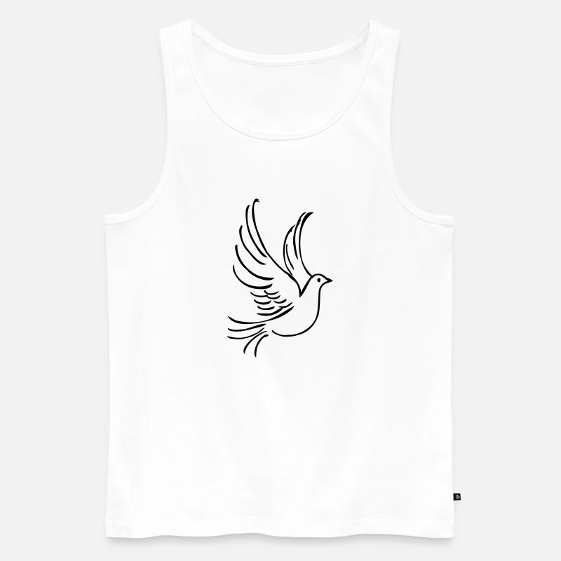 taube - Männer Premium Bio Tank Top - Weiß