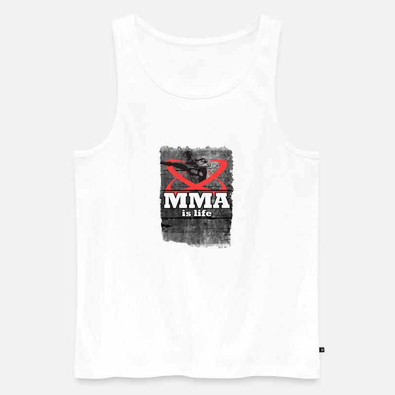MMA - Männer Premium Bio Tank Top - Weiß