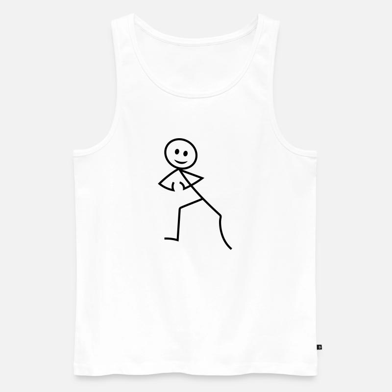 Strichmann - Männer Premium Bio Tank Top - Weiß
