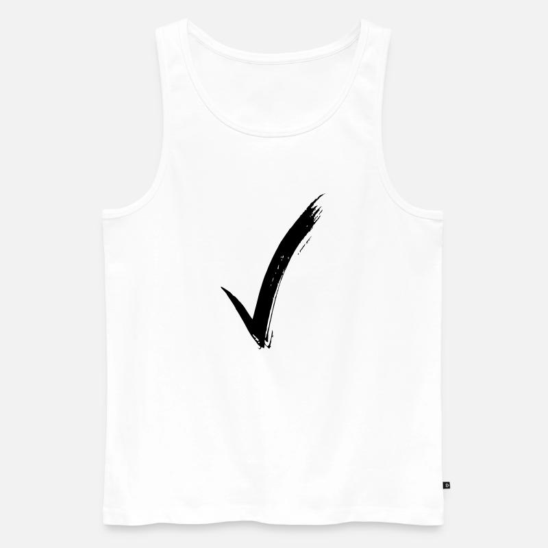 check - Männer Premium Bio Tank Top - Weiß
