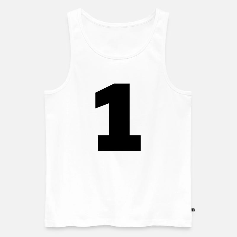 1 - Männer Premium Bio Tank Top - Weiß