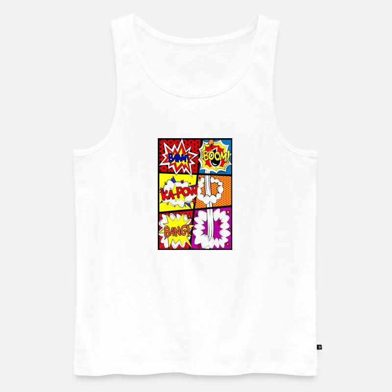 Comicstrip Comic-Strip Comic - Männer Premium Bio Tank Top - Weiß