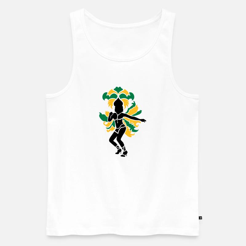 Samba - Männer Premium Bio Tank Top - Weiß