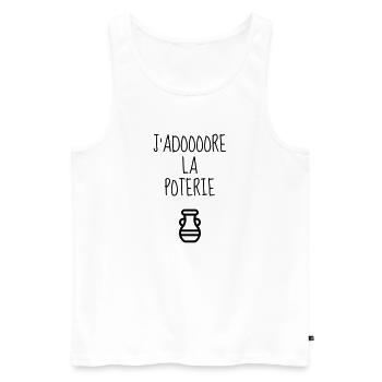 Pottery Potter Keramik Töpfer Poterie Potier - Men's Premium Organic Tank Top - white - Front - AI Model Male 178 light (178cm)
