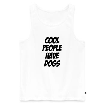 Les gens cool ont des chiens - Débardeur bio Premium Homme - blanc - Devant - Michal (187cm)