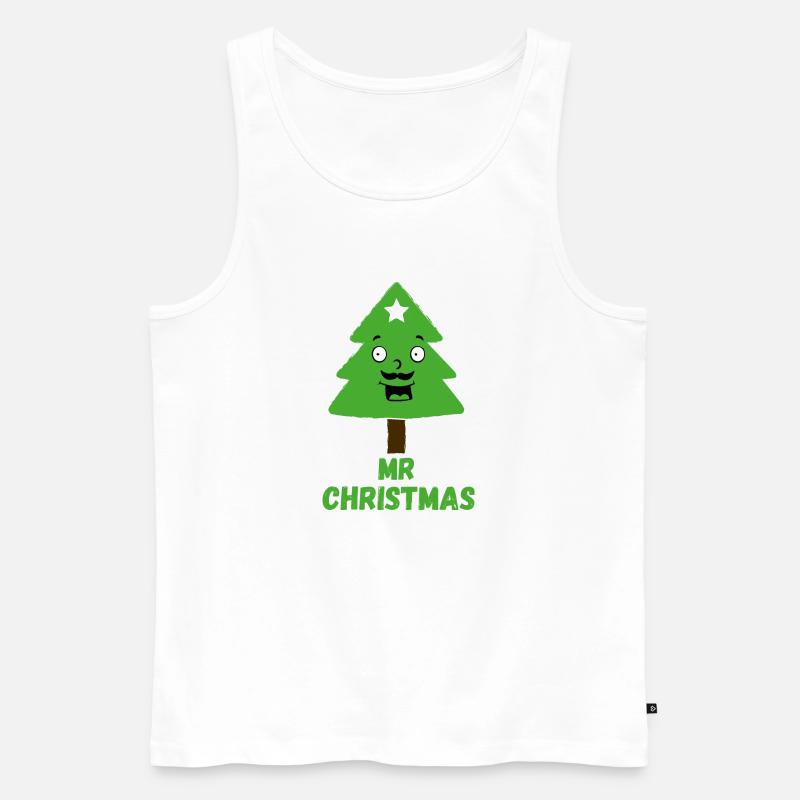 Herr Weihnachtsbaum - Männer Premium Bio Tank Top - Weiß