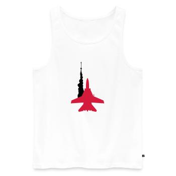 fighter jet missile launch - Men's Premium Organic Tank Top - white - Front - AI Model Male 178 light (178cm)