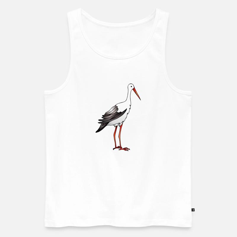 Storchvogel - Männer Premium Bio Tank Top - Weiß
