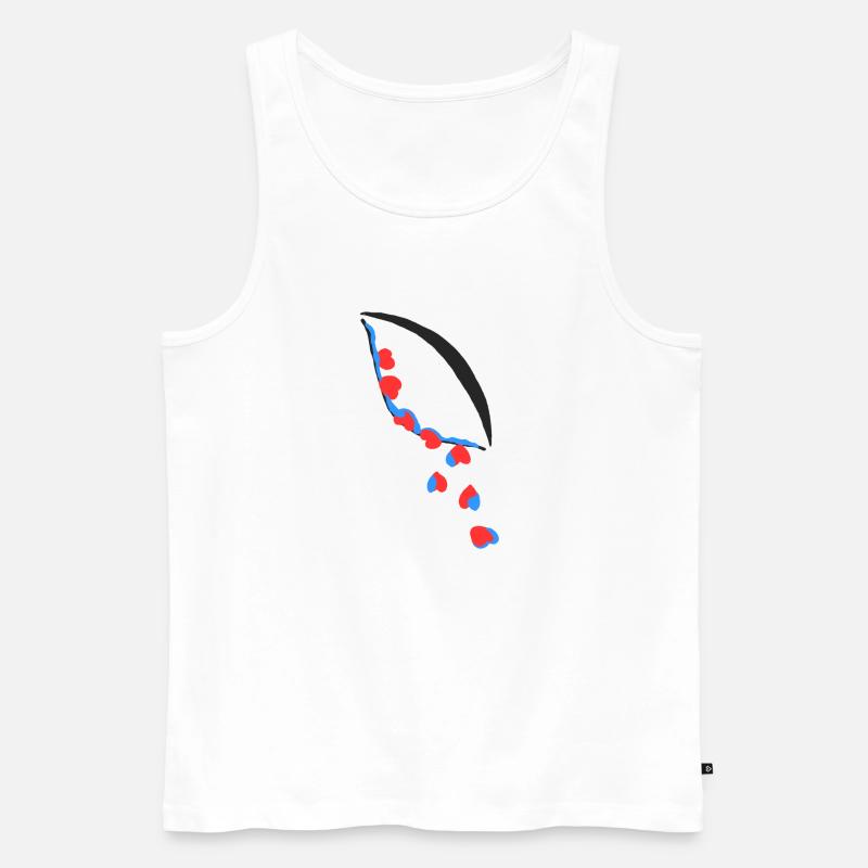 Ojolagrimas Amore - Männer Premium Bio Tank Top - Weiß