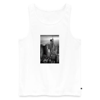 Vintage New York Skyline Gift New York - Débardeur bio Premium Homme - blanc - Devant - Michal (187cm)