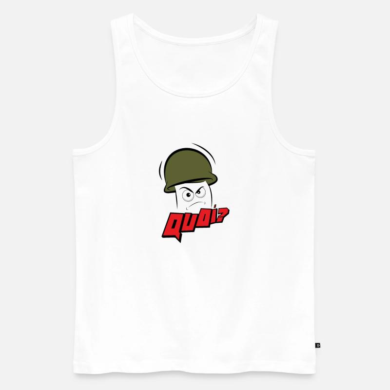 Herr Grumpy WAS, - Männer Premium Bio Tank Top - Weiß