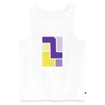 Purple and Yellow - Männer Premium Bio Tank Top - Weiß - Vorne - Michal (187cm)