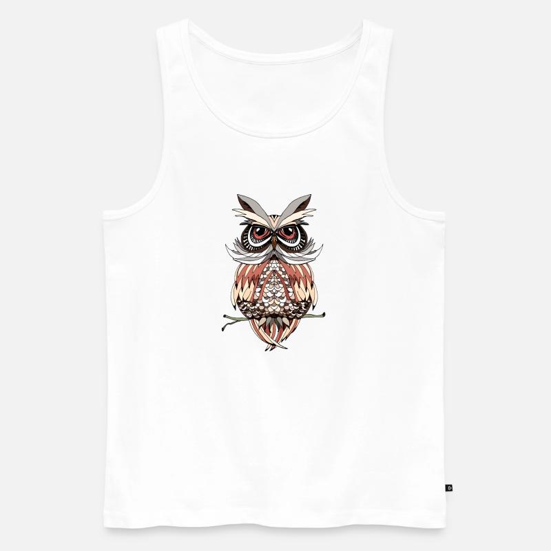 Vogel - Männer Premium Bio Tank Top - Weiß
