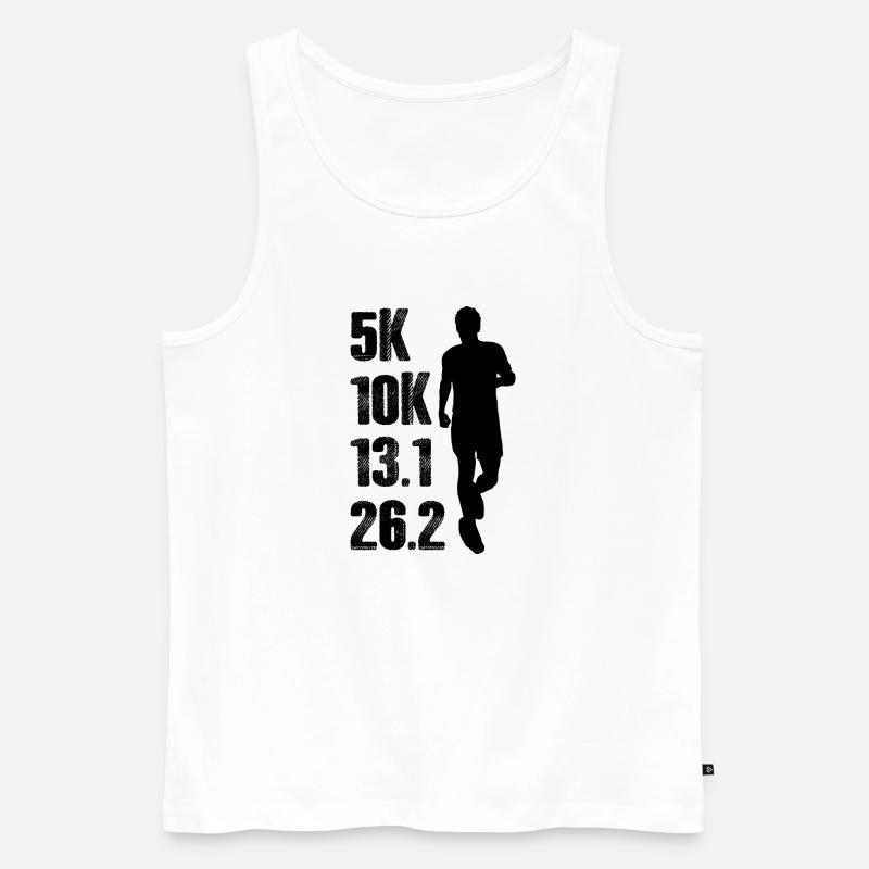 Marathon Running Jogging - Männer Premium Bio Tank Top - Weiß
