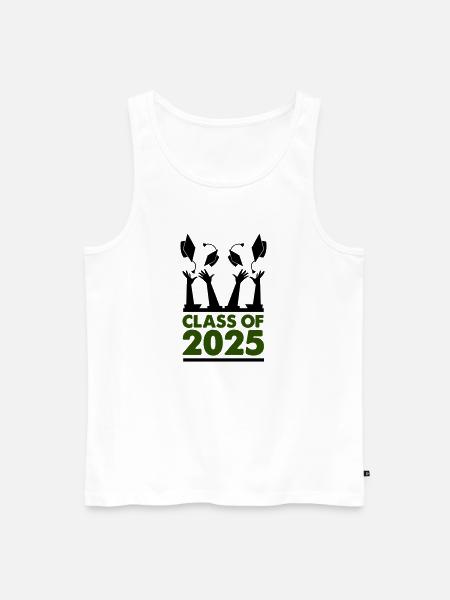 class of 2025 - Men's Premium Organic Tank Top - white