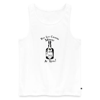 Alle Wege führen zu Rum 2 - Männer Premium Bio Tank Top - Weiß - Vorne - Michal (187cm)