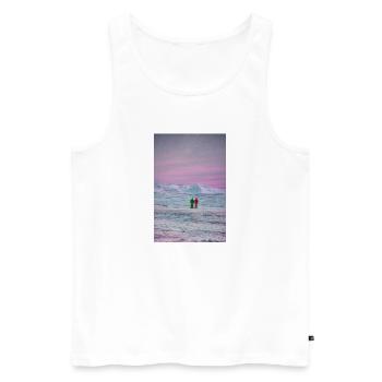 Abenteuer Arktis - Kinder erkunden das - Männer Premium Bio Tank Top - Weiß - Vorne - Michal (187cm)