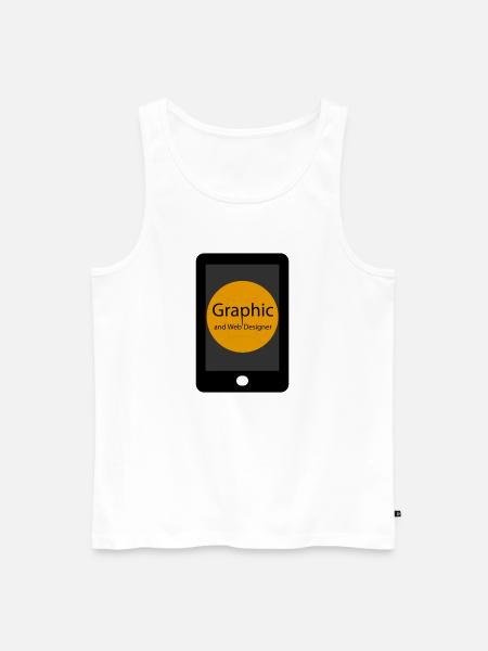 Graphic and webdesigner - Débardeur bio Premium Homme - blanc