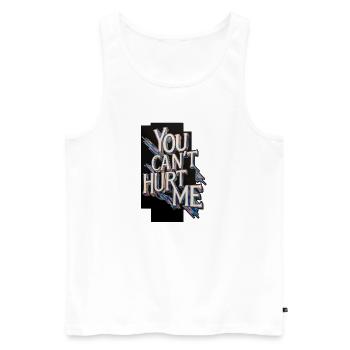 You Can't Hurt Me - Men's Premium Organic Tank Top - white - Front - AI Model Male 178 light (178cm)