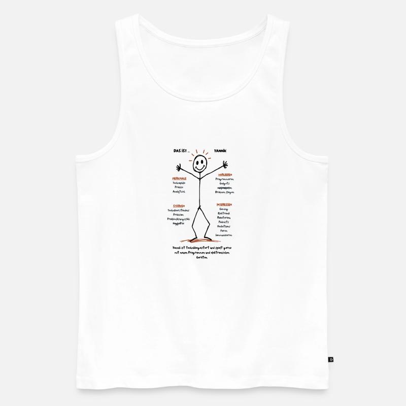 Das ist Yannik Technophile Innovation - Männer Premium Bio Tank Top - Weiß