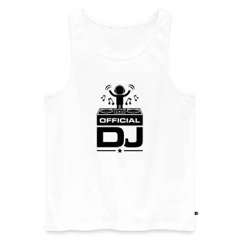 Dj Turntables - Men's Premium Organic Tank Top - white - Front - AI Model Male 178 light (178cm)