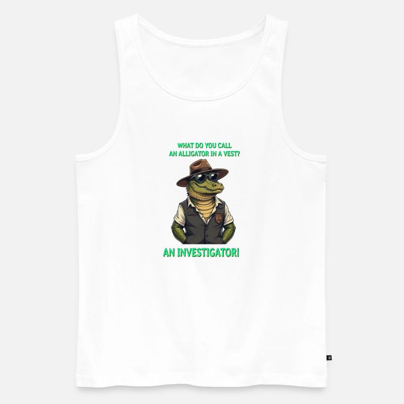 Ein Ermittler - Männer Premium Bio Tank Top - Weiß