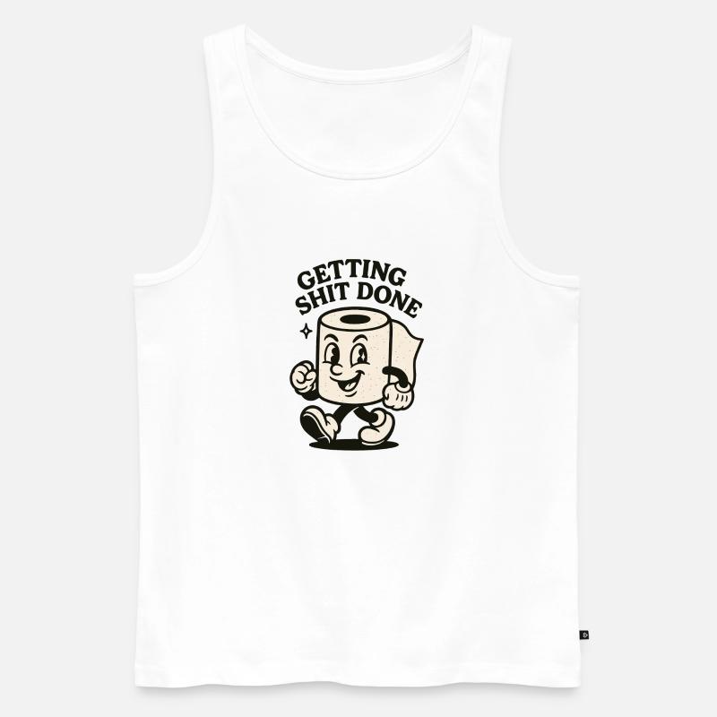 Scheiße erledigen - Männer Premium Bio Tank Top - Weiß