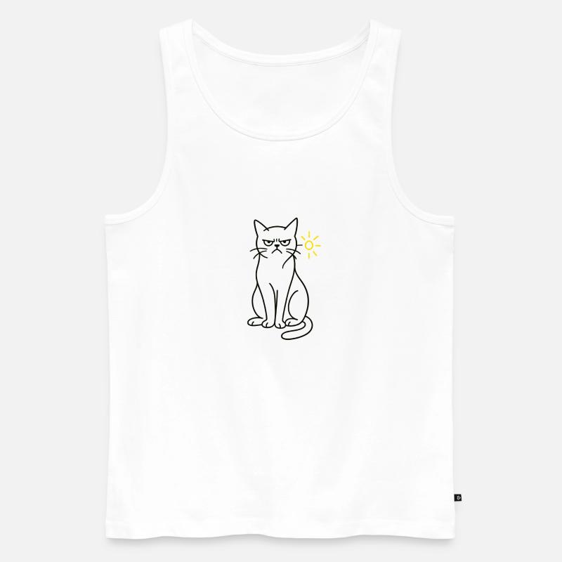Grumpy - Männer Premium Bio Tank Top - Weiß
