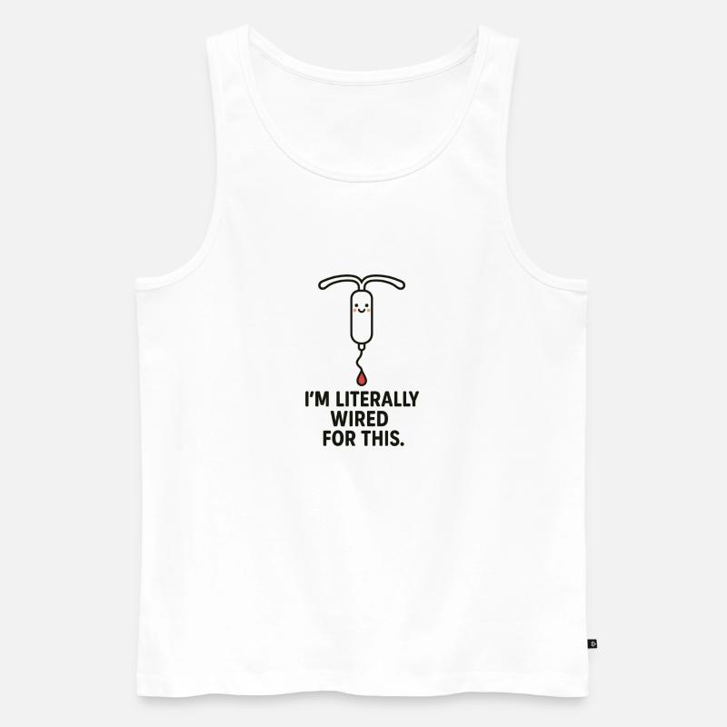 Dafür verdrahtet – Spiraldesign - Männer Premium Bio Tank Top - Weiß