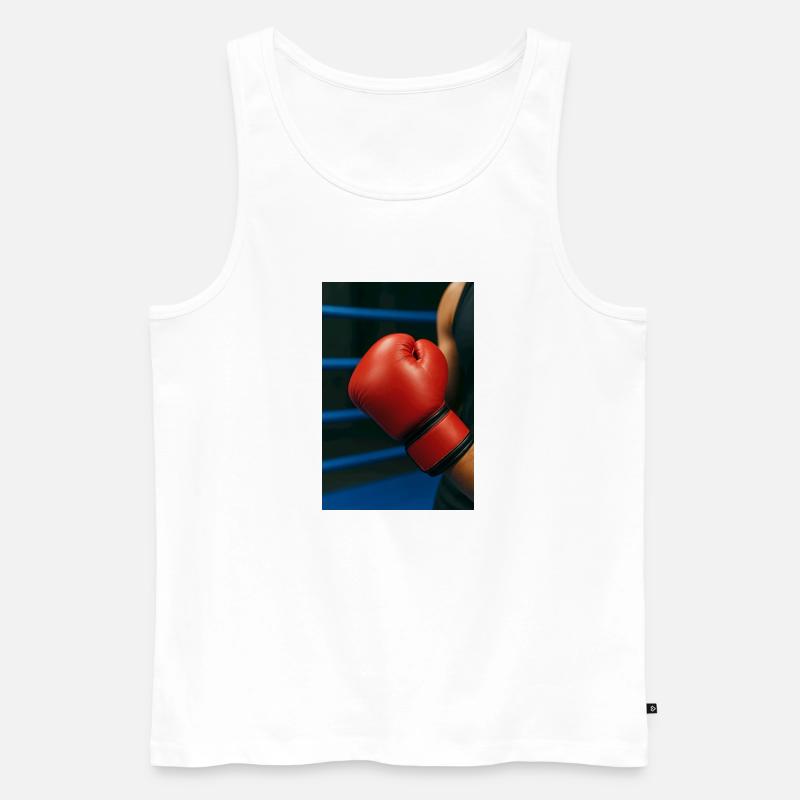 Boxen - Handschuh - Männer Premium Bio Tank Top - Weiß