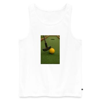 Sport - Minigolf - Débardeur bio Premium Homme - blanc - Devant - Michal (187cm)