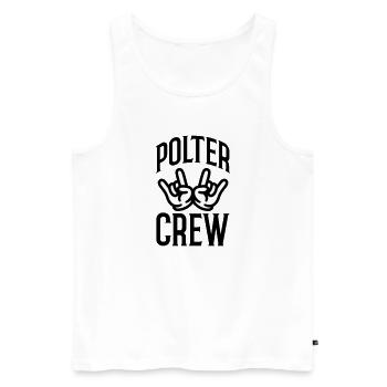 Polter Crew Polterabend - Männer Premium Bio Tank Top - Weiß - Vorne - AI Model Male 178 light (178cm)