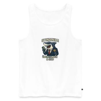 Stundenhai Handwerker Mechaniker Schlosser Tier - Männer Premium Bio Tank Top - Weiß - Vorne - Michal (187cm)